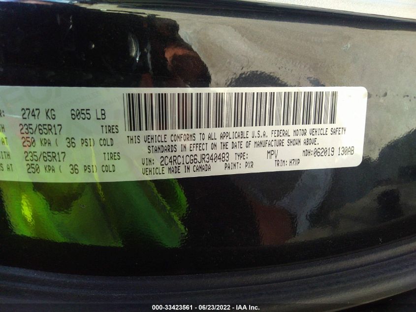2018 CHRYSLER PACIFICA LX 2C4RC1CG6JR340483