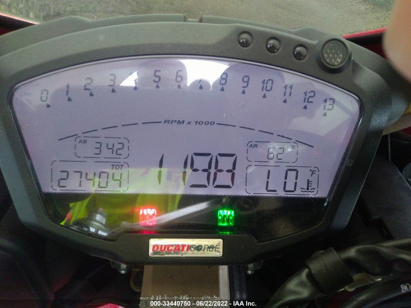 2009 DUCATI 1198 S ZDM1XBLW49B024481