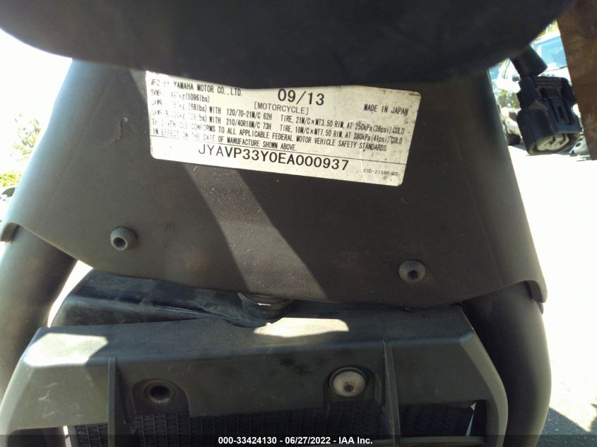 2014 YAMAHA XVS1300 CUC JYAVP33Y0EA000937