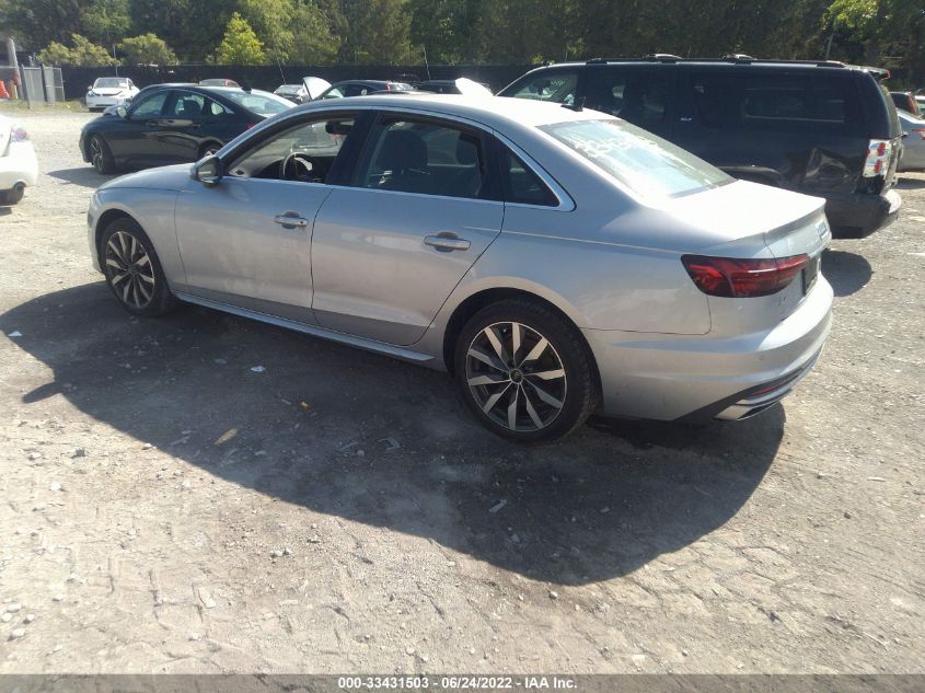 2021 AUDI A4 SEDAN PREMIUM WAUABAF41MA079674