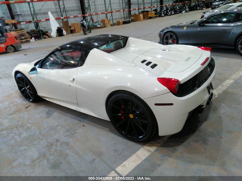 2013 FERRARI 458 ITALIA ZFF68NHA2D0190484