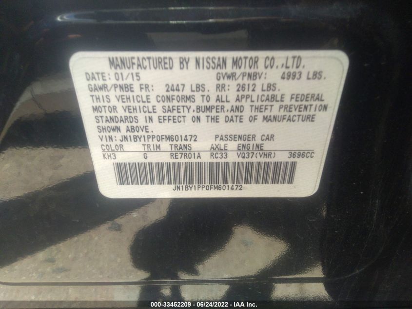 2015 INFINITI Q70L JN1BY1PP0FM601472