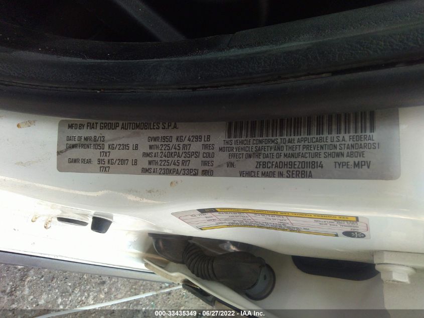 2014 FIAT 500L TREKKING ZFBCFADH9EZ011814