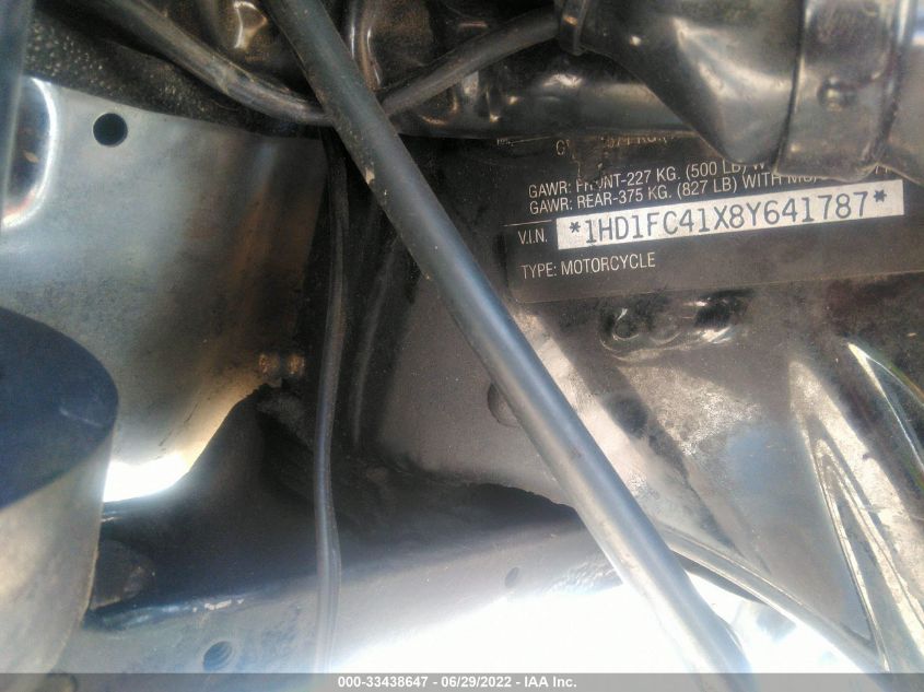 2008 HARLEY-DAVIDSON FLHTCUI 1HD1FC41X8Y641787