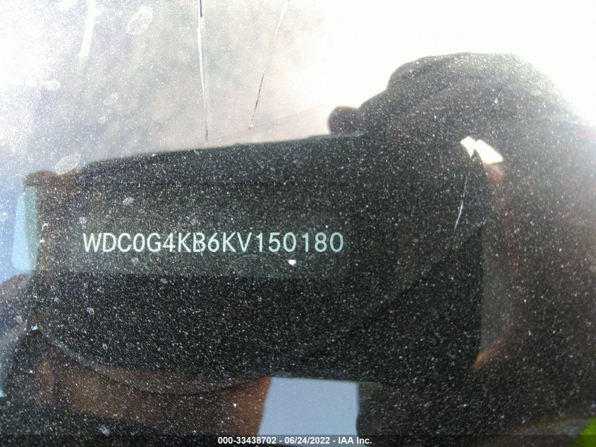 2019 MERCEDES-BENZ GLC GLC 300 WDC0G4KB6KV150180