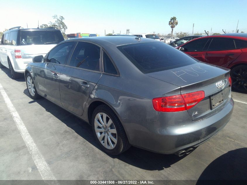 2014 AUDI A4 PREMIUM WAUAFAFL4EN033858