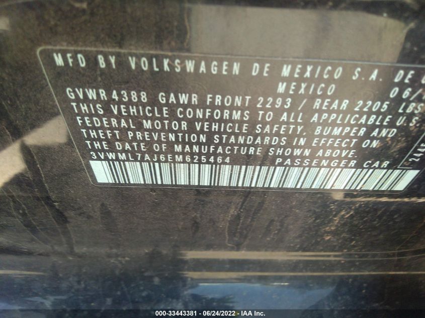 2014 VOLKSWAGEN JETTA SPORTWAGEN TDI 3VWML7AJ6EM625464
