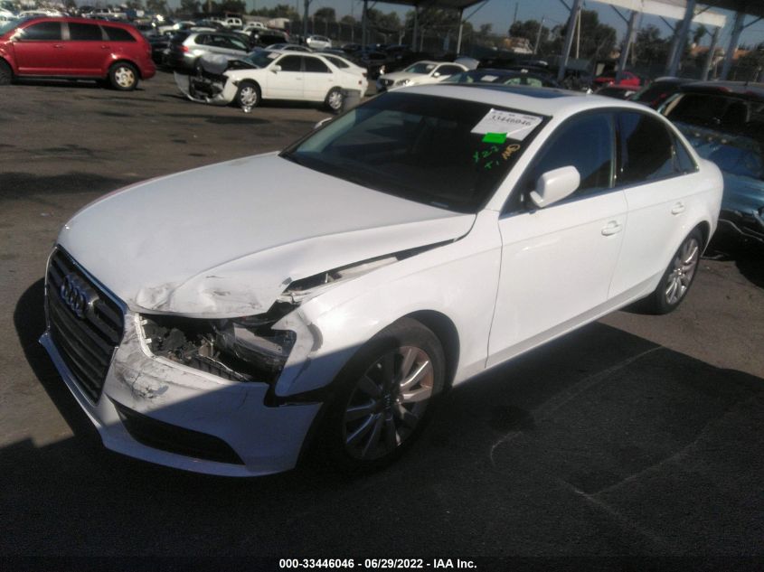 2013 AUDI A4 PREMIUM WAUBFAFL4DN043552
