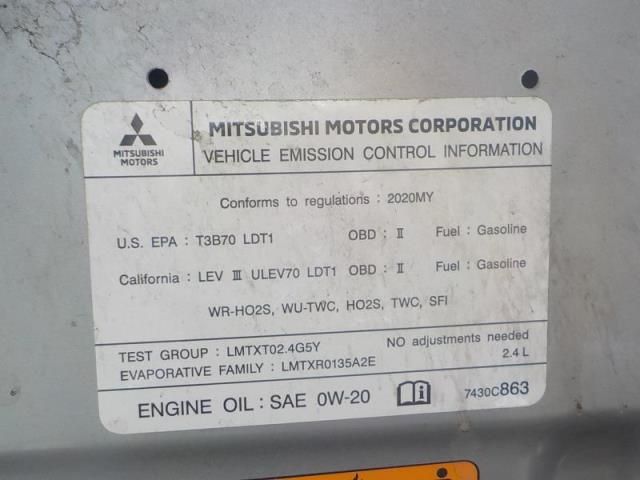 2020 MITSUBISHI OUTLANDER SE/SEL/LE JA4AD3A33LJ000442