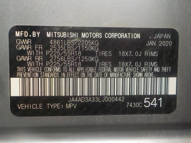 2020 MITSUBISHI OUTLANDER SE/SEL/LE JA4AD3A33LJ000442