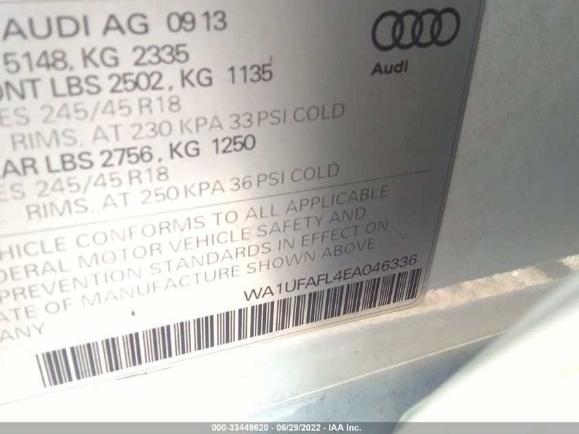 2014 AUDI ALLROAD PREMIUM PLUS WA1UFAFL4EA046336