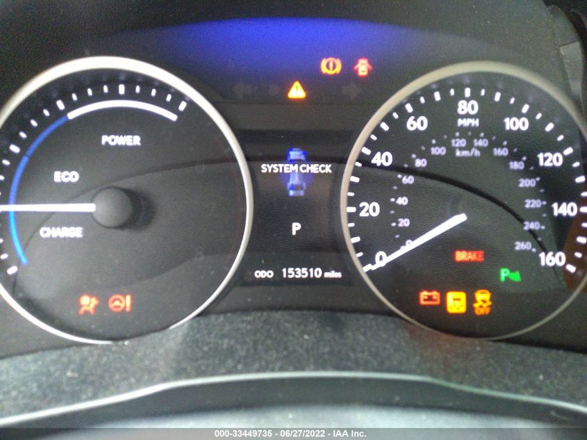 2013 LEXUS ES 300H HYBRID JTHBW1GG0D2008527