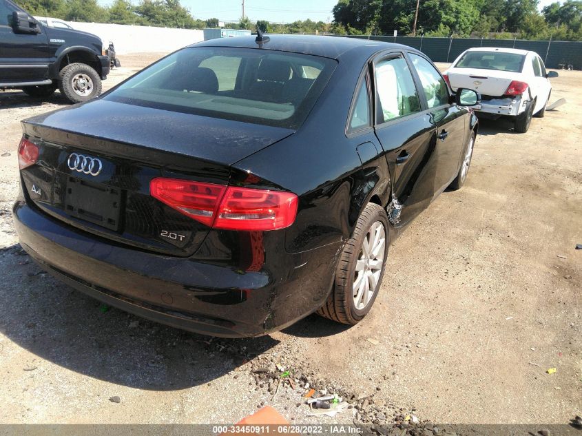 2013 AUDI A4 PREMIUM WAUAFAFL1DN026851