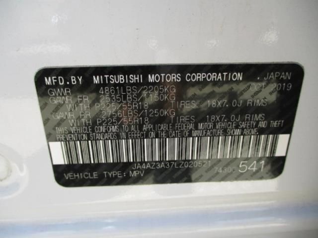 2020 MITSUBISHI OUTLANDER SE/SEL/LE JA4AZ3A37LZ020521