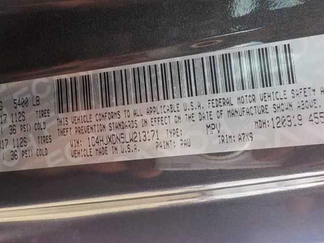 2020 JEEP WRANGLER UNLIMITED SPORT 1C4HJXDN5LW213171