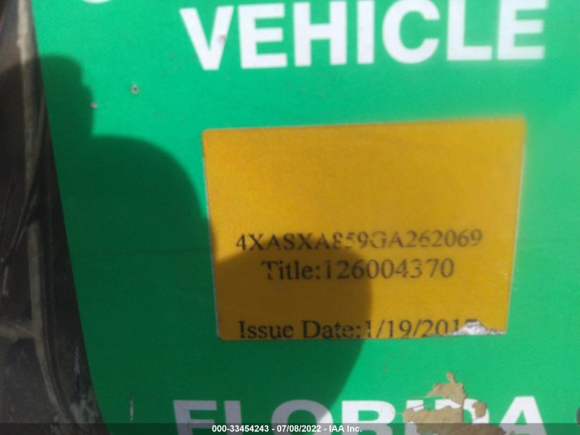 2016 POLARIS SPORTSMAN 850 4XASXA859GA262069
