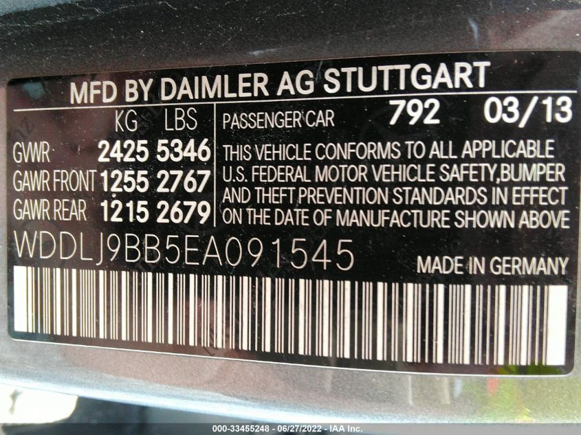 2014 MERCEDES-BENZ CLS-CLASS 550 4MATIC WDDLJ9BB5EA091545