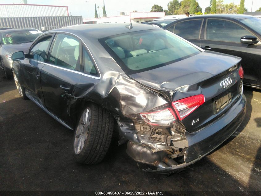 2014 AUDI A4 PREMIUM WAUAFAFL0EN041455