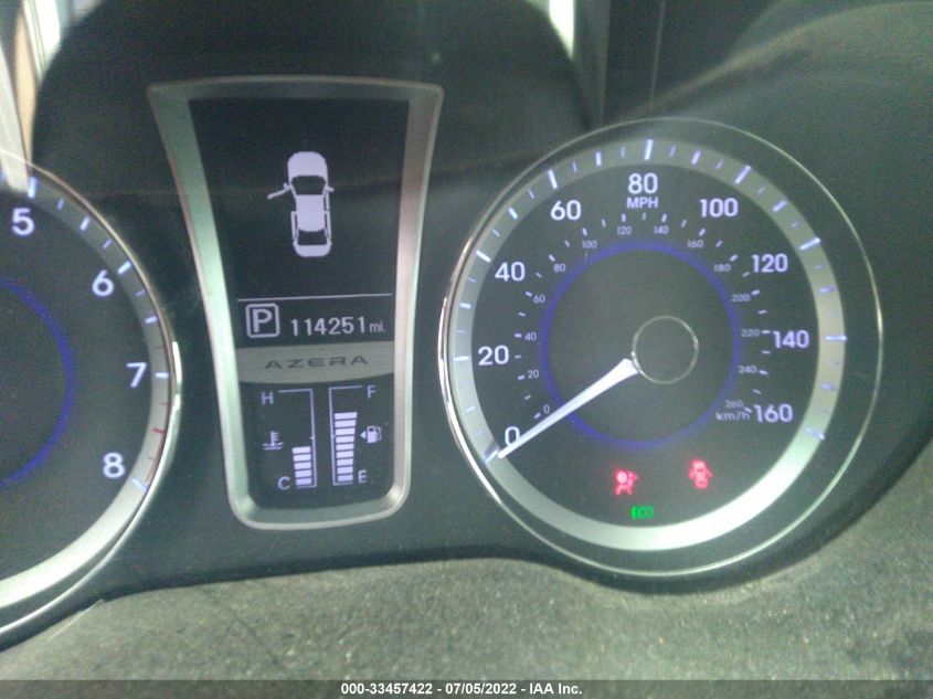 2013 HYUNDAI AZERA KMHFH4JG9DA244204