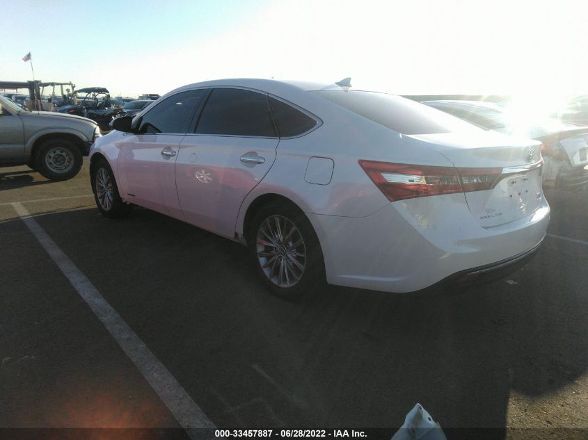 2016 TOYOTA AVALON HYBRID XLE PREMIUM/LIMITED 4T1BD1EB2GU054234