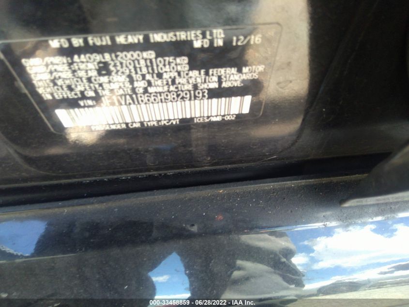 2017 SUBARU WRX JF1VA1B66H9829193
