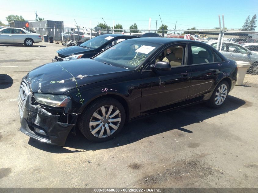 2014 AUDI A4 PREMIUM WAUAFAFLXEN004073