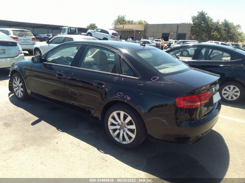 2014 AUDI A4 PREMIUM WAUAFAFLXEN004073