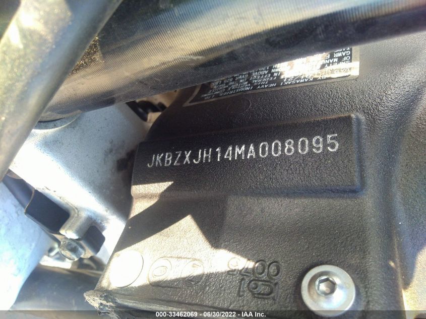 2021 KAWASAKI ZX636 K JKBZXJH14MA008095