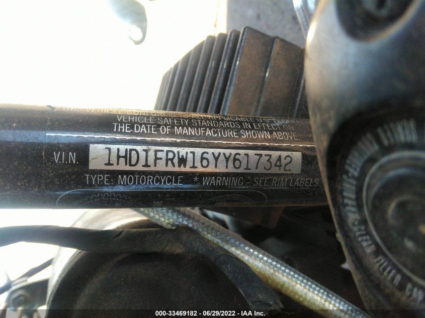 2000 HARLEY-DAVIDSON FLHRCI 1HD1FRW16YY617342