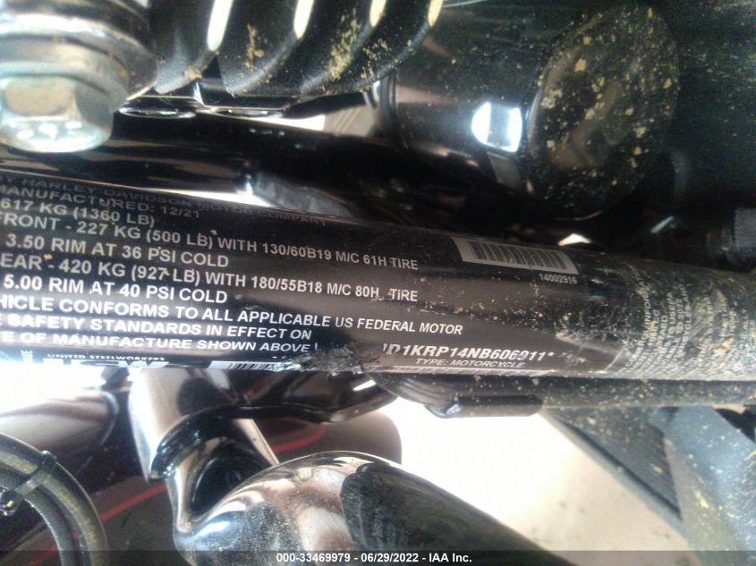 2022 HARLEY-DAVIDSON FLHXS 1HD1KRP14NB606011