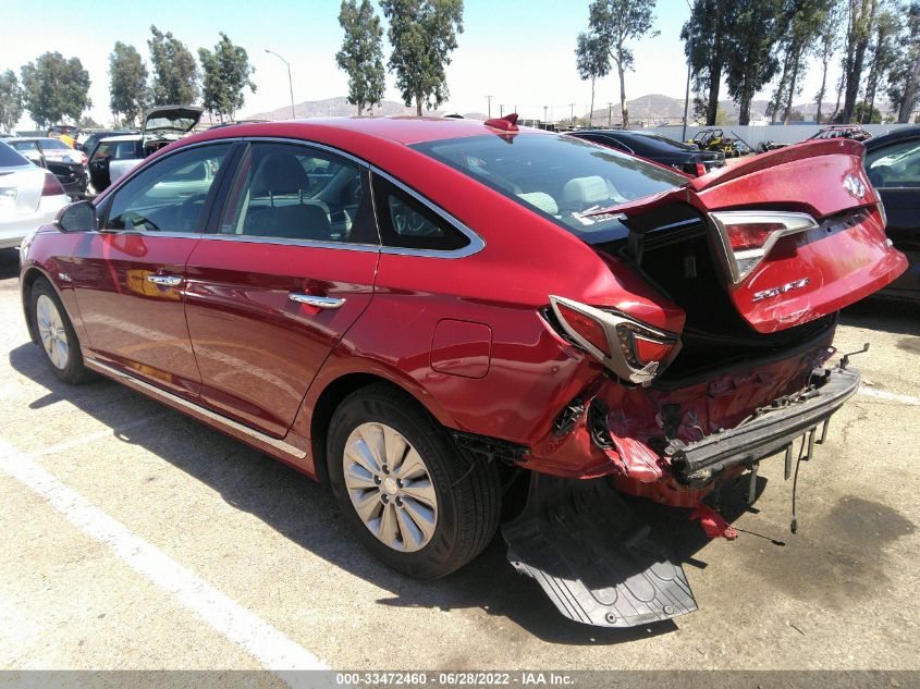 2016 HYUNDAI SONATA HYBRID SE KMHE24L15GA040313