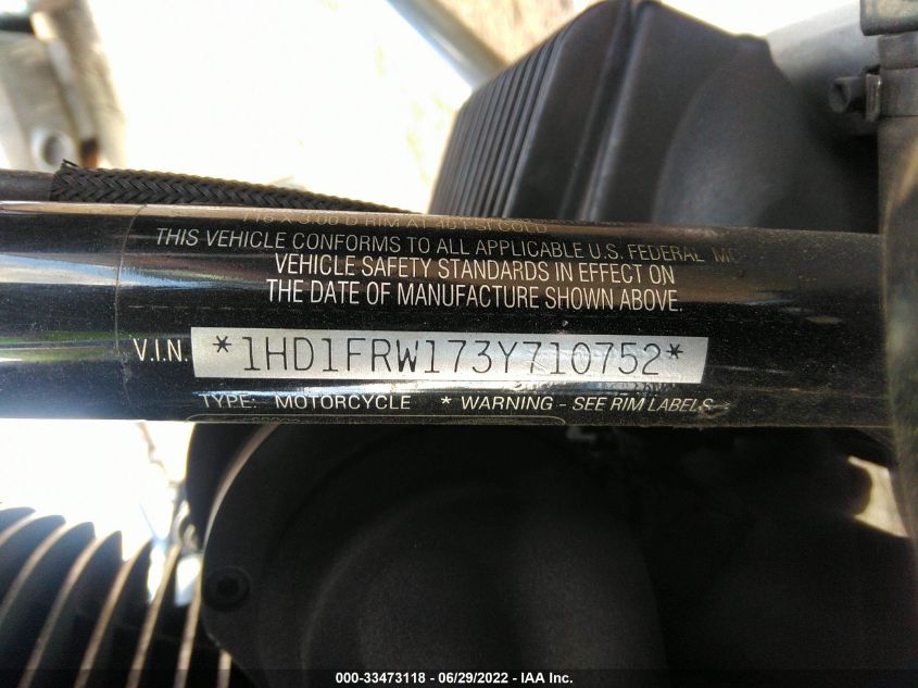 2003 HARLEY-DAVIDSON FLHRCI 1HD1FRW173Y710752