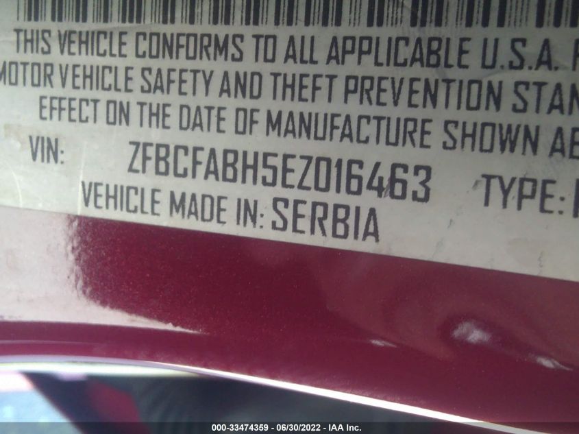 2014 FIAT 500L EASY ZFBCFABH5EZ016463