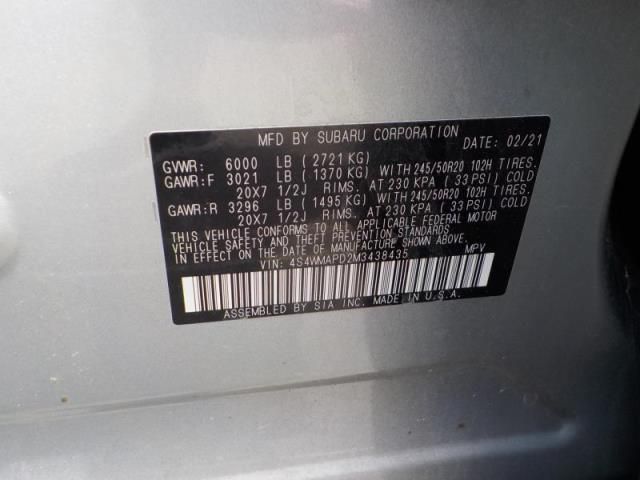 2021 SUBARU ASCENT LIMITED 4S4WMAPD2M3438435