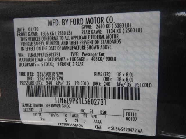 2020 LINCOLN CONTINENTAL 1LN6L9PK1L5602731