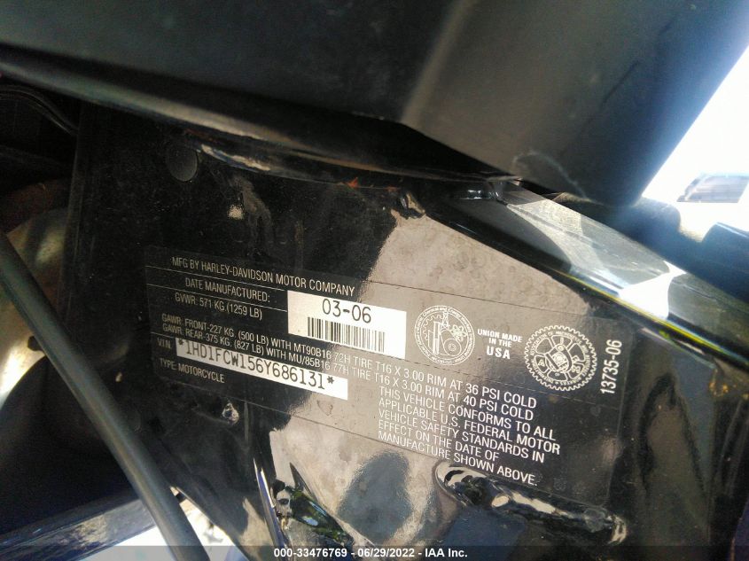2006 HARLEY-DAVIDSON FLHTCUI 1HD1FCW156Y686131