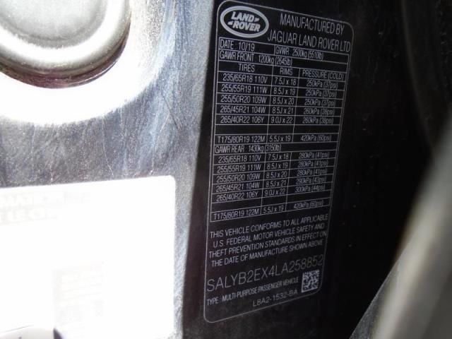2020 LAND ROVER RANGE ROVER VELAR S SALYB2EX4LA258852