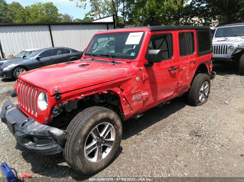 2021 JEEP WRANGLER UNLIMITED SAHARA 1C4HJXEN8MW645771