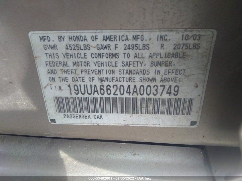 Acura Tl 2004