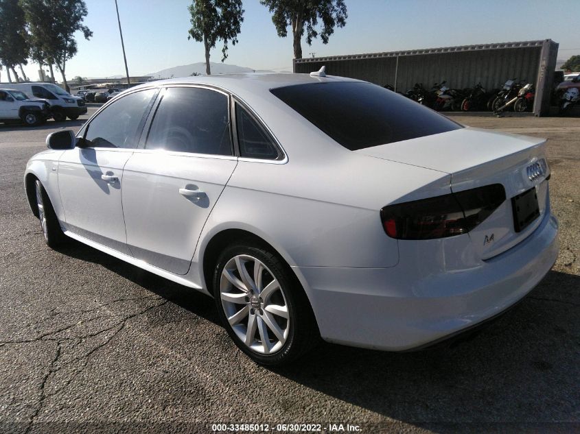2014 AUDI A4 PREMIUM WAUAFAFL3EA084386