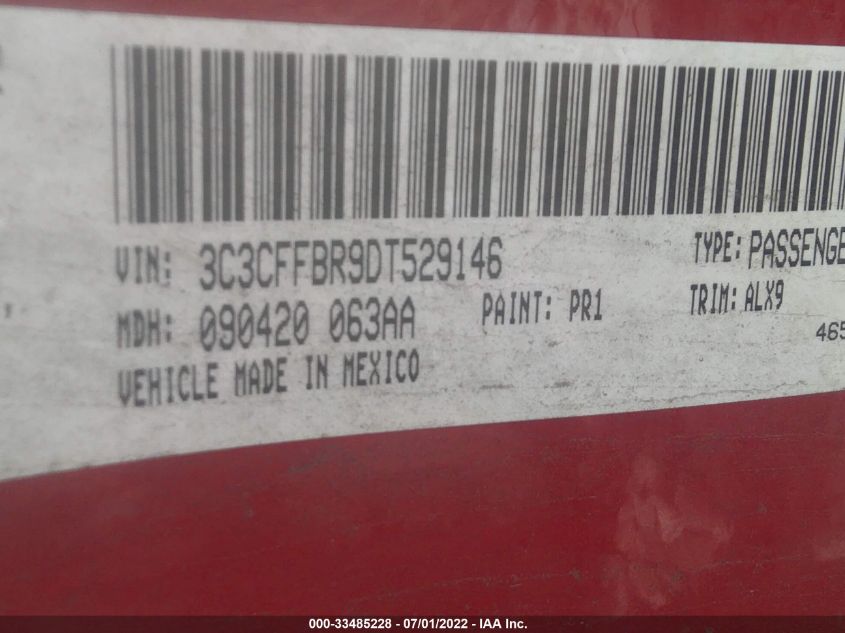 2013 FIAT 500 SPORT 3C3CFFBR9DT529146
