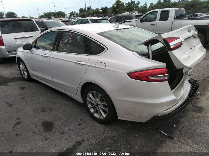 2019 FORD FUSION HYBRID SEL 3FA6P0MU0KR129805
