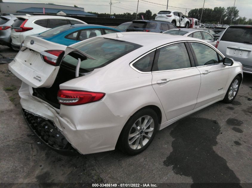 2019 FORD FUSION HYBRID SEL 3FA6P0MU0KR129805