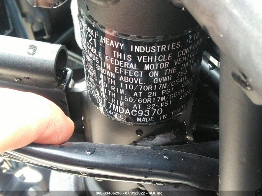 2021 KAWASAKI EX400 JKAEXKG17MDAC9370