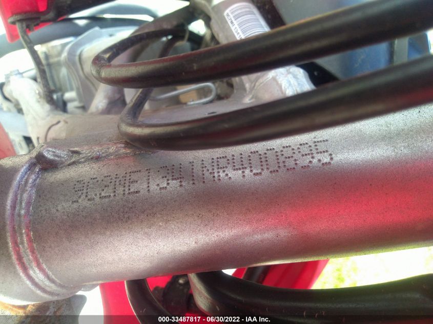 2022 HONDA CRF250 F 9C2ME1341NR400895