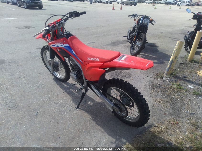 2022 HONDA CRF250 F 9C2ME1341NR400895