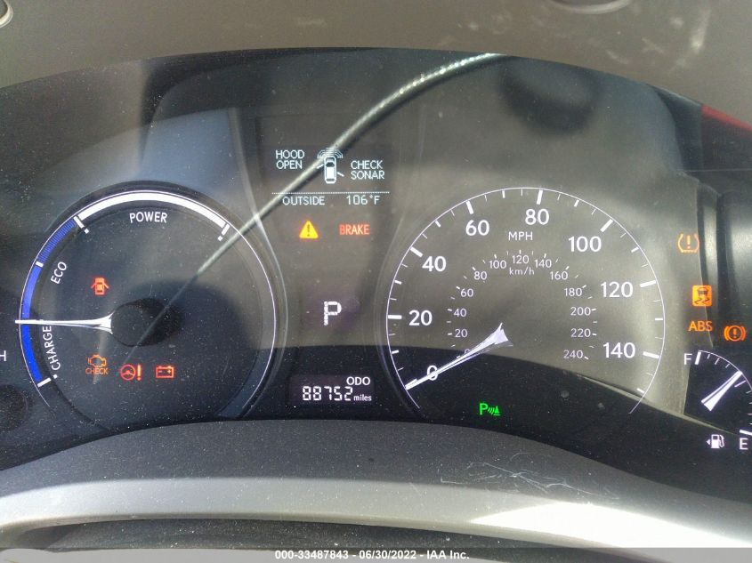 2013 LEXUS RX 450H JTJZB1BA3D2411221