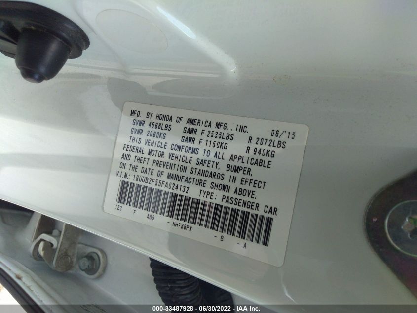 2015 ACURA TLX V6 TECH 19UUB2F55FA024132