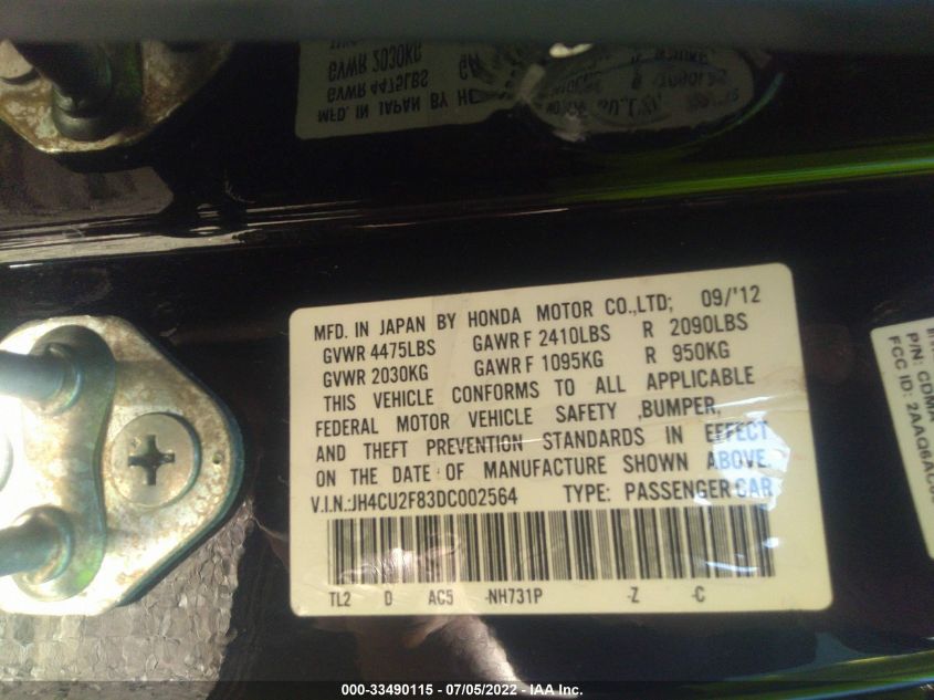 2013 ACURA TSX SPECIAL EDITION JH4CU2F83DC002564