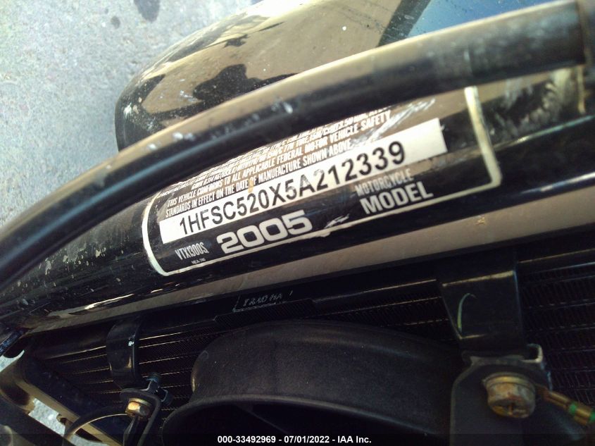 2005 HONDA VT1300 S 1HFSC520X5A212339